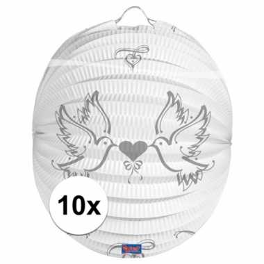 10x bruidspaar lampionnen 22 cm