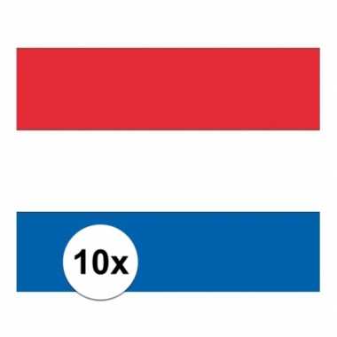 10x vlag nederland stickers