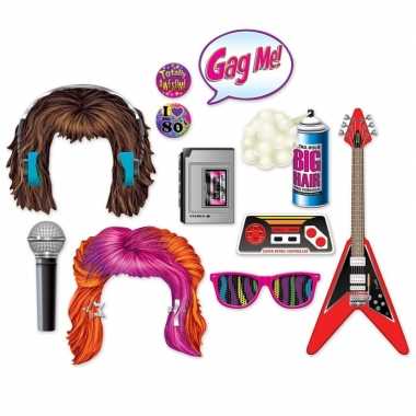 11 stuks foto props jaren 80 thema