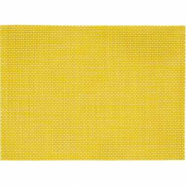 1x placemats geel geweven/gevlochten 45 x 30 cm