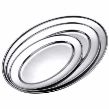 1x rvs ovale serveerschalen 30 cm