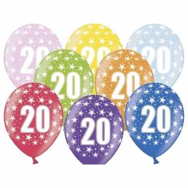 20e verjaardag ballonnen met sterretjes
