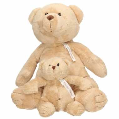 2x knuffelberen mama en kind buster 40 en 23 cm