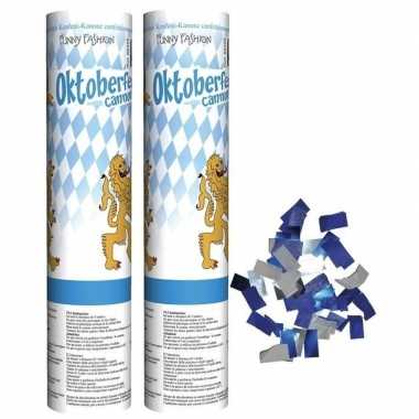 2x oktoberfest confetti kanonnen 20 cm