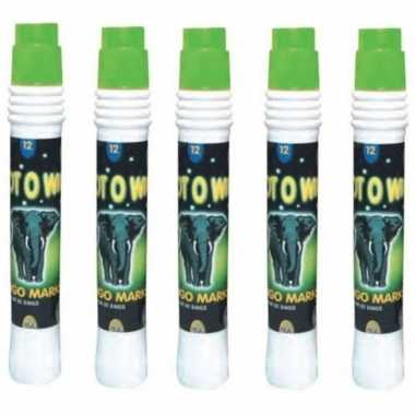 5x bingo stiften/markers groen