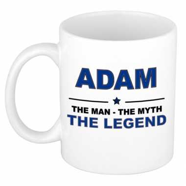Adam the man, the myth the legend collega kado mokken/bekers 300 ml