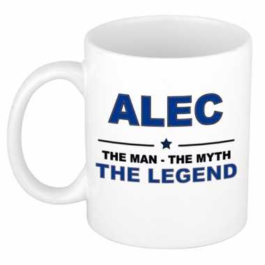 Alec the man, the myth the legend collega kado mokken/bekers 300 ml
