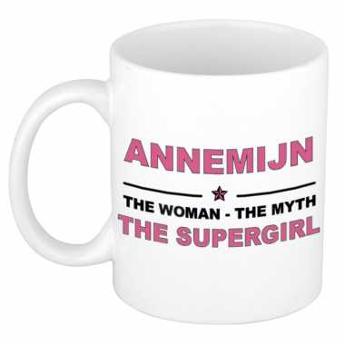 Annemijn the woman the myth the supergirl collega kado mokken bekers 300 ml trend