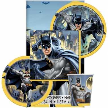 Batman themafeest tafeldecoratie pakket 8 personen