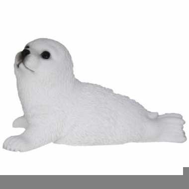 Beeldje witte zeehond 18 cm
