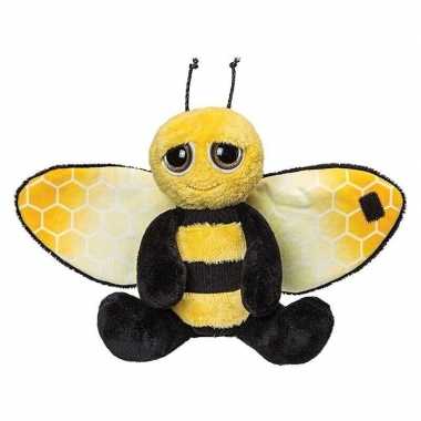 Bijen speelgoed artikelen knuffelbeest geel/zwart 18 cm