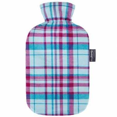 Blauw/roze kruik met ruit patroon 2 liter