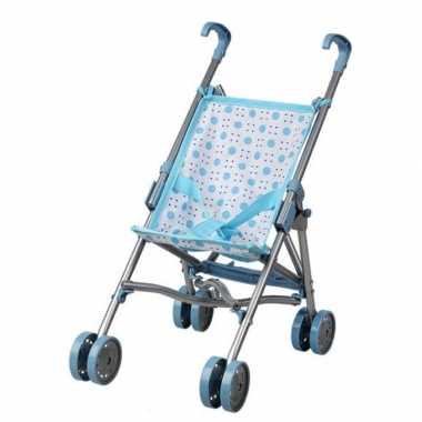 Blauwe poppenwagen speelgoed voor meisjes