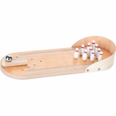 Bowling/kegel mini speelgoed set hout 30 cm