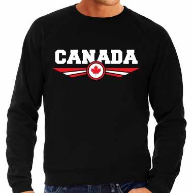 Canada landen sweater / trui zwart heren