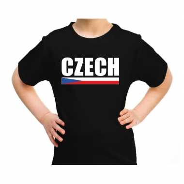 Chech / tsjechie supporter t-shirt zwart voor kids