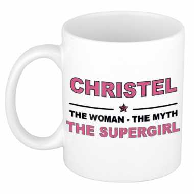 Christel the woman, the myth the supergirl collega kado mokken/bekers 300 ml