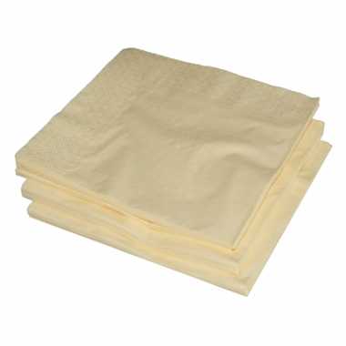 Creme kleur papieren servetten 33 x 33 cm