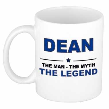 Dean the man, the myth the legend collega kado mokken/bekers 300 ml