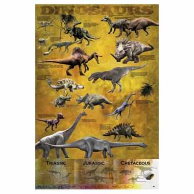 Decoratie poster dinosaurus 61 x 91,5 cm