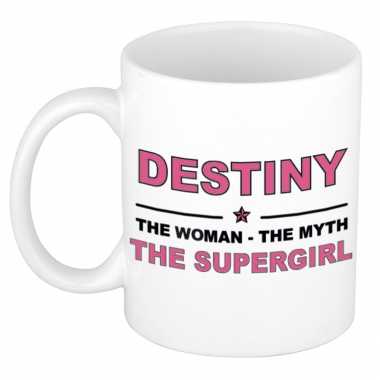 Destiny the woman the myth the supergirl collega kado mokken bekers 300 ml trend