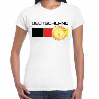 Deutschland / duitsland landen t-shirt wit dames