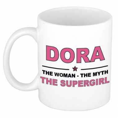 Dora the woman the myth the supergirl collega kado mokken bekers 300 ml trend