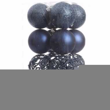 Elegant christmas kerstboom decoratie kerstballen blauw 16 x
