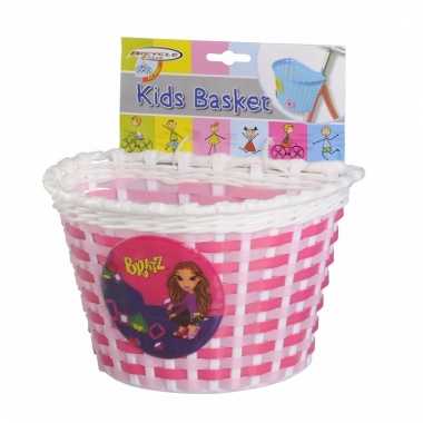 Fietsmandje roze 20 cm voor kinderen
