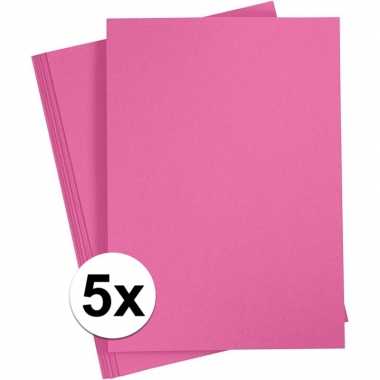 Fuchsia roze knutselpapier a4 formaat
