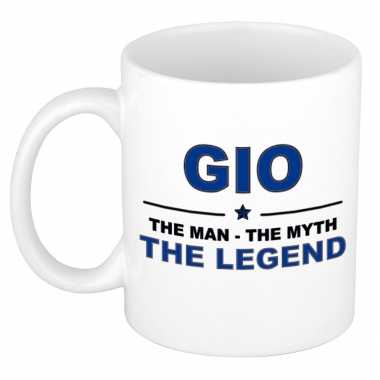 Gio the man, the myth the legend collega kado mokken/bekers 300 ml