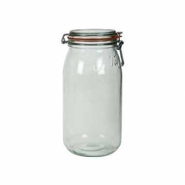 Glazen snoeppot 3 liter inhoud