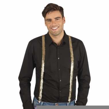 Gouden pailletten bretels