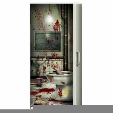Halloween deurposter horror badkamer