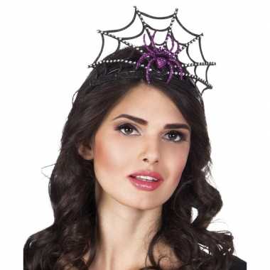 Halloween - diadeem met spinnenkroon voor dames