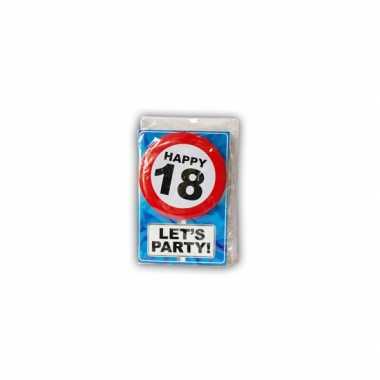 Happy birthday leeftijd kaart 18 jaar