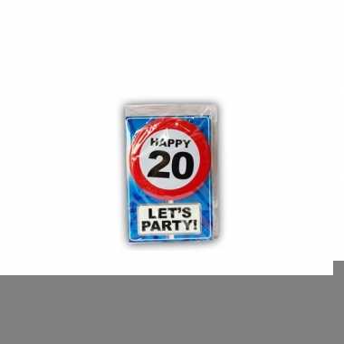 Happy birthday leeftijd kaart 20 jaar