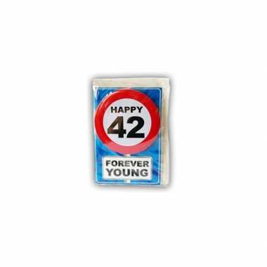 Happy birthday leeftijd kaart 42 jaar