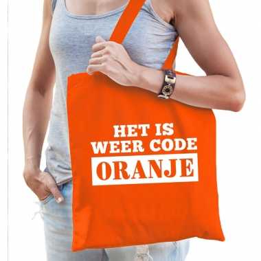 Het is weer code oranje tasje voor dames