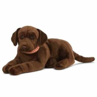 Honden speelgoed artikelen labrador knuffelbeest bruin 60 cm