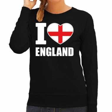 I love england sweater / trui zwart voor dames