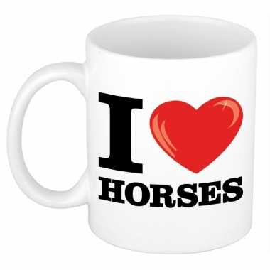 I love horses/ paarden beker 300 ml