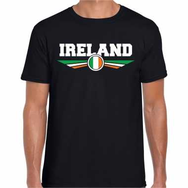 Ierland / ireland landen t-shirt zwart heren