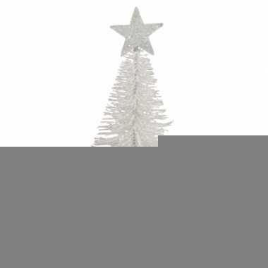 Kleine witte kerstboom 15 cm