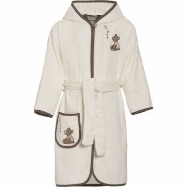Luxe katoenen beige badjas voor kinderen