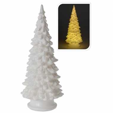 Mini led kunst glitter kerstboompje 20 cm