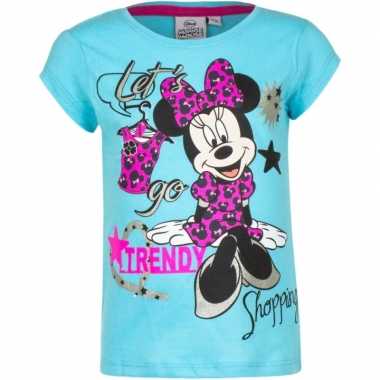 Minnie mouse t-shirt blauw voor meisjes