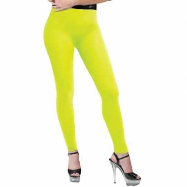 Neon gele legging voor dames trend 10131986