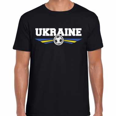 Oekraine / ukraine landen / voetbal t-shirt zwart heren
