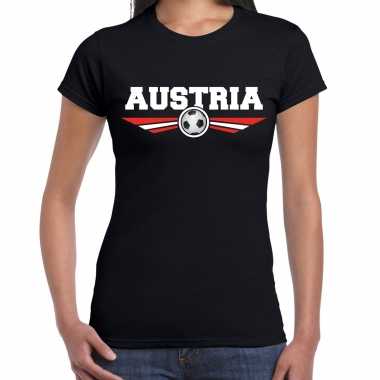 Oostenrijk / austria landen / voetbal t-shirt zwart dames